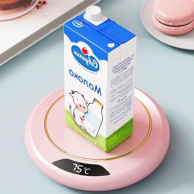 Alt view image 6 of 7 - Mug Warmer,Coffee Warmer for Desk Auto Shut Off,Electric Coffee Cup Warmer with 3-Temp Settings,Smart Coffee Warmer for Desk Keep Coffee, Beverage, Hot Chocolate Warm (Pink)