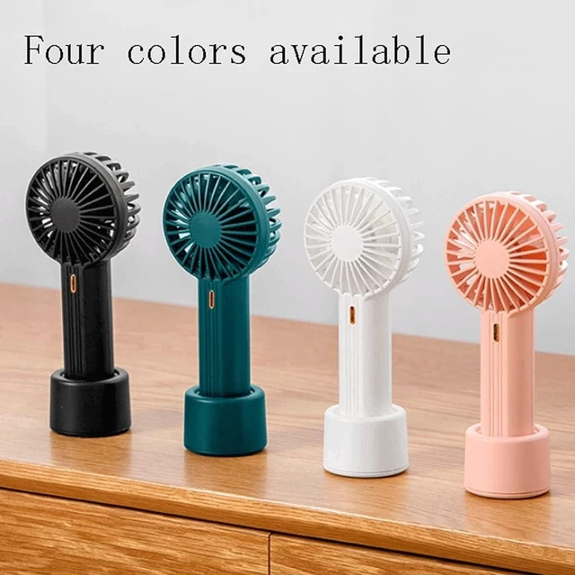 Alt view image 3 of 7 - Portable Portable Handheld Fan,Cooling Fan, 3 Speeds Strong Wind,Office,Hiking,Camping,Travel,Mini Fan,Rechargeable Mini Fan High Wind (Color : Pink)