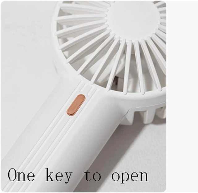 Alt view image 4 of 7 - Portable Portable Handheld Fan,Cooling Fan, 3 Speeds Strong Wind,Office,Hiking,Camping,Travel,Mini Fan,Rechargeable Mini Fan High Wind (Color : Pink)