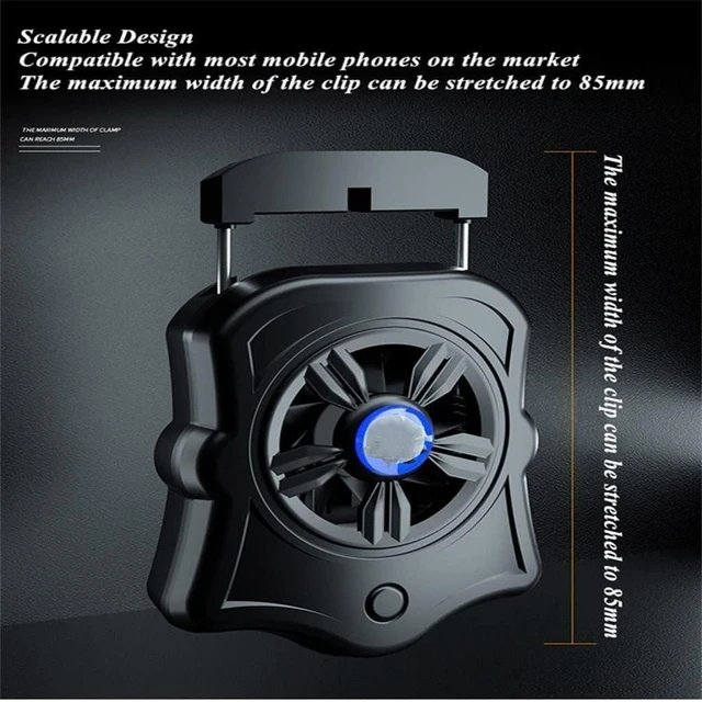 Alt view image 4 of 4 - Universal Portable Radiator Mobile Phone Accessorie Cooler for Game Cooling Fan for Mobile Phone