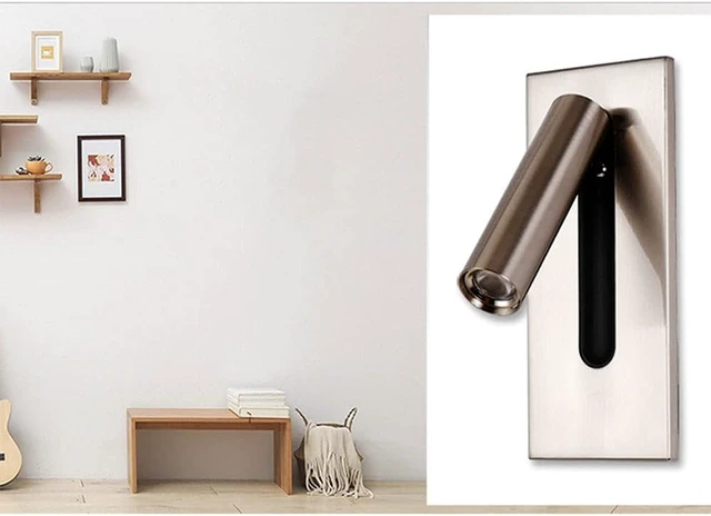 Alt view image 3 of 7 - Wall Lamps, Wall Lights Reading Lights Bracket Light Rotatable USB Charging Hidden Switch Suitable for Living Room Bedroom Hotel Kitchen Restaurant Reading Wall Lamp