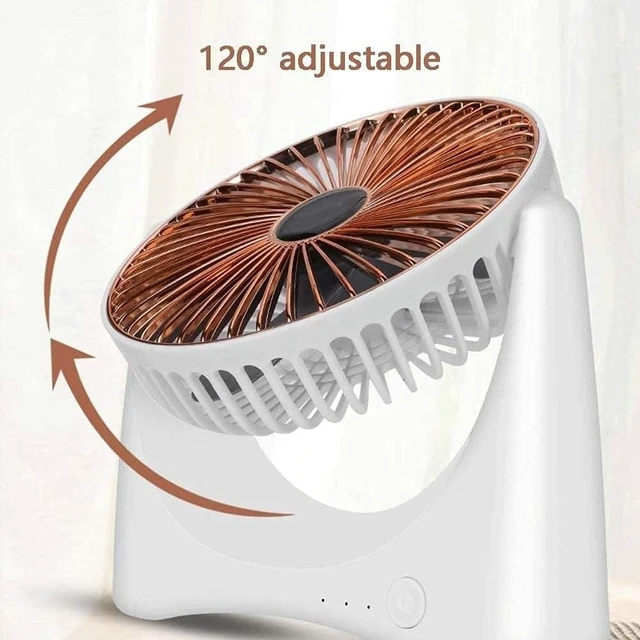 Alt view image 4 of 7 - Mini Desk Fan Battery Operated, Ultra Quiet 3-Speed Portable Baby Stroller Fan, USB Rechargeable Fan for Home Office Buggy Outdoor Camping Easy to Carry (Color : A)