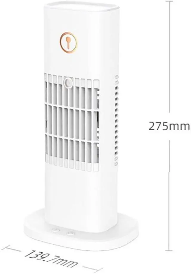 Alt view image 4 of 6 - Grafken Desktop Tower Fan, Small Fan Humidification Spray Desktop Small Air Cooler Mini Cooling USB Home Tower Fan Portable Water Cooling Fan (Color : White)