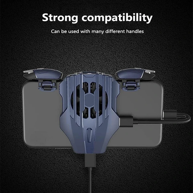 Alt view image 4 of 6 - Mobile Phone Cooling Fan for Gaming, 3-Speed Mobile Game Cooler Case Radiator, Portable Semiconductor Cooling Heatsink Fan for Gaming, Live Streaming for Smartphones