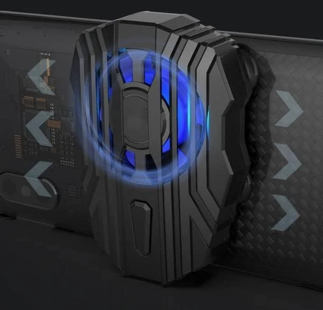 Alt view image 5 of 6 - Mobile Phone Cooling Fan for Gaming, 3-Speed Mobile Game Cooler Case Radiator, Portable Semiconductor Cooling Heatsink Fan for Gaming, Live Streaming for Smartphones