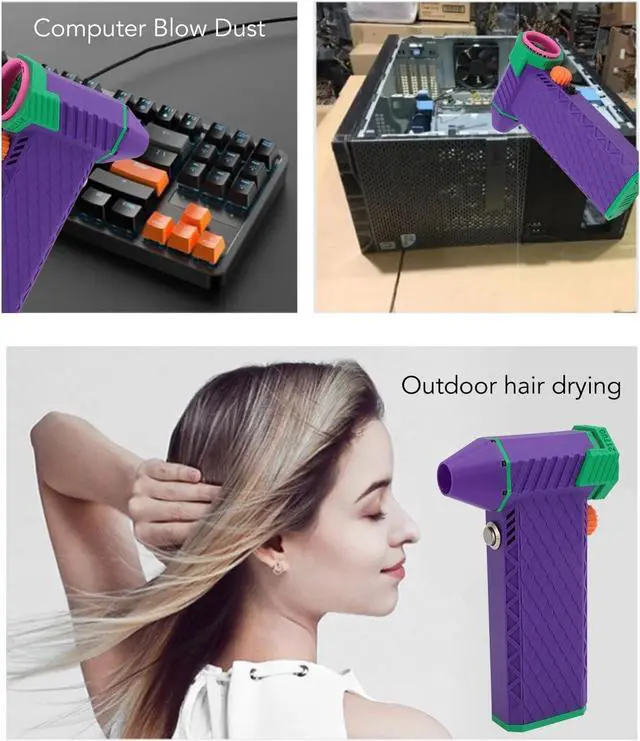 Alt view image 7 of 7 - Jet Dry Blower 200000RPM Stepless Speed Control Portable Jet Fan for Dust Removal Car Keyboard