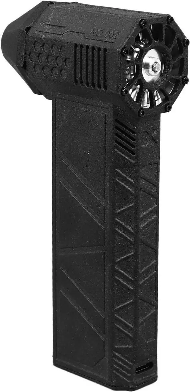 Alt view image 7 of 7 - GLOGLOW Mini Turbocharged Jet Fan, 150000 RPM Lightweight Portable Fan for Car Computer Keyboard Sofa, Black