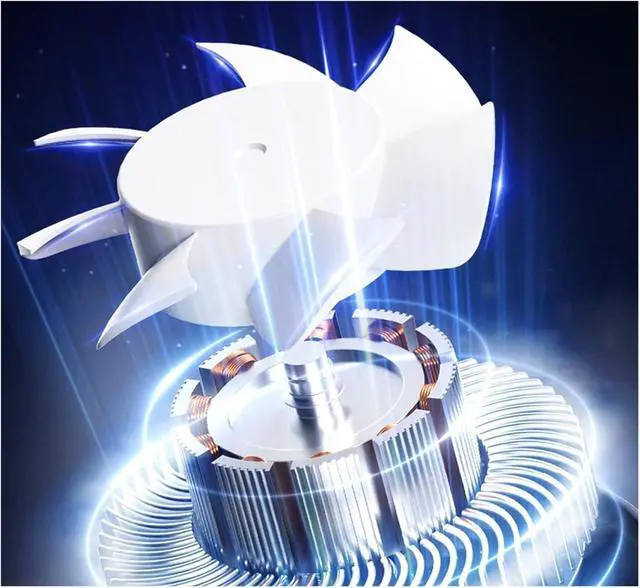 Alt view image 4 of 5 - Portable Handheld Fan Personal Turbo Fan Lightweight Foldable Hand Fan 199 Gear Desktop Cooling Fan Outdoor Travel(Black)