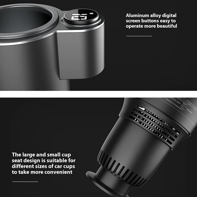 Alt view image 4 of 7 - Touch Control Heated Cooling Cup Holder for Bottles Beverage Digital Car and Heating Mug 12v 36w Auto and Heating