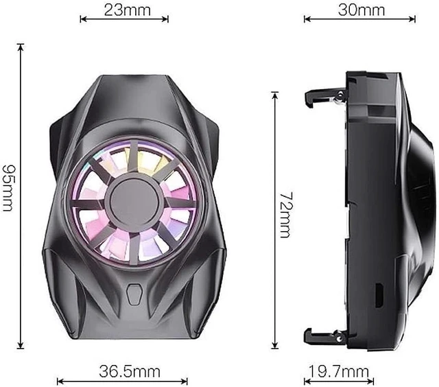 Alt view image 2 of 7 - Mobile Phone Cooler, Cellphone Fan with Retractable Buckle, Game Handle Radiator Mobile Phone Cooler Mini Cooling Fans, for Playing Games Watching Videos for Smartphones