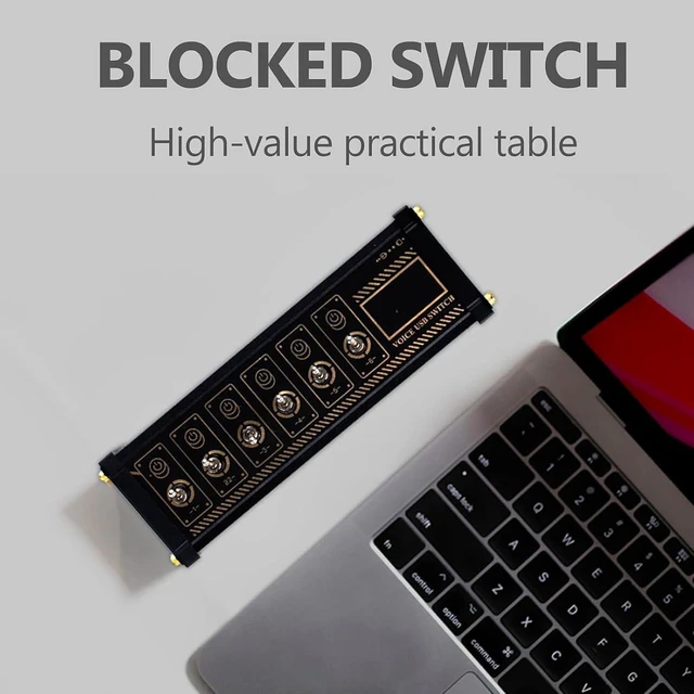 Alt view image 5 of 7 - 6 Ports USB C Switcher, 6 Port USB Docking Station, 9 USB Convenient Input Ports, with Button Switch, Voice Control Function, Data Transmission, for Phones, Tablets, and Gadgets