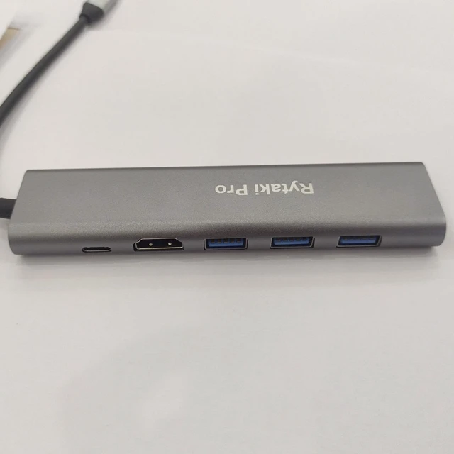 Alt view image 4 of 4 - 6-in-1 USB C Docking Station with 4K HDMI, 3X USB 3.0, Ethernet, 100W PD Charging