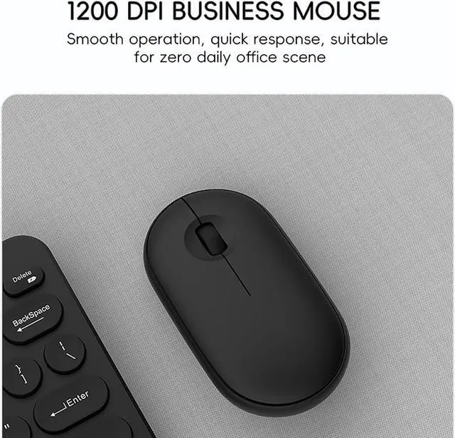 Alt view image 3 of 7 - Wireless Keyboard and Mouse Combo, Digital Signage Displays Accessory, 2.4GHz USB Receiver, 1200 DPI Business Mouse, Wireless Keyboard and Mouse for PC, Windows, MAC, Desktop, Laptop