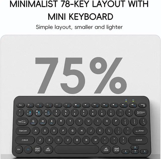 Alt view image 4 of 7 - Wireless Keyboard and Mouse Combo, Digital Signage Displays Accessory, 2.4GHz USB Receiver, 1200 DPI Business Mouse, Wireless Keyboard and Mouse for PC, Windows, MAC, Desktop, Laptop