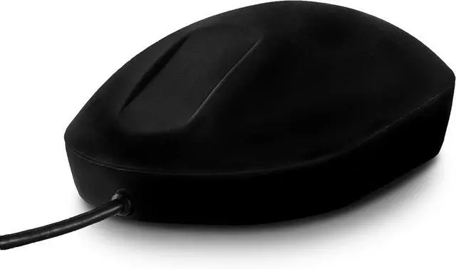 Alt view image 2 of 2 - PUREKEYS Medical Mouse Touch Scroll USB-Cabled Black for Hospital, Dentist, Cleanroom, Laboratory and Industrial. Easy to Clean Hygienic Flat and Flexible Silicone