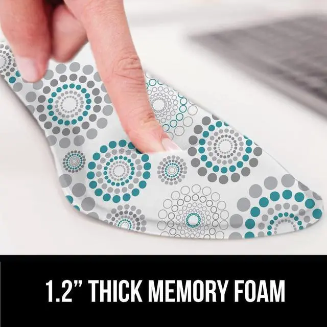 Alt view image 3 of 7 - Gorilla Grip Silky Gel Memory Foam Wrist Rest for Computer Keyboard and Laptop Lap Desk with Phone Holder, Wrist Rest 2 Piece, Lap Desk Size 16.5"x11.8", Both Color Spiral, 2 Item Bundle