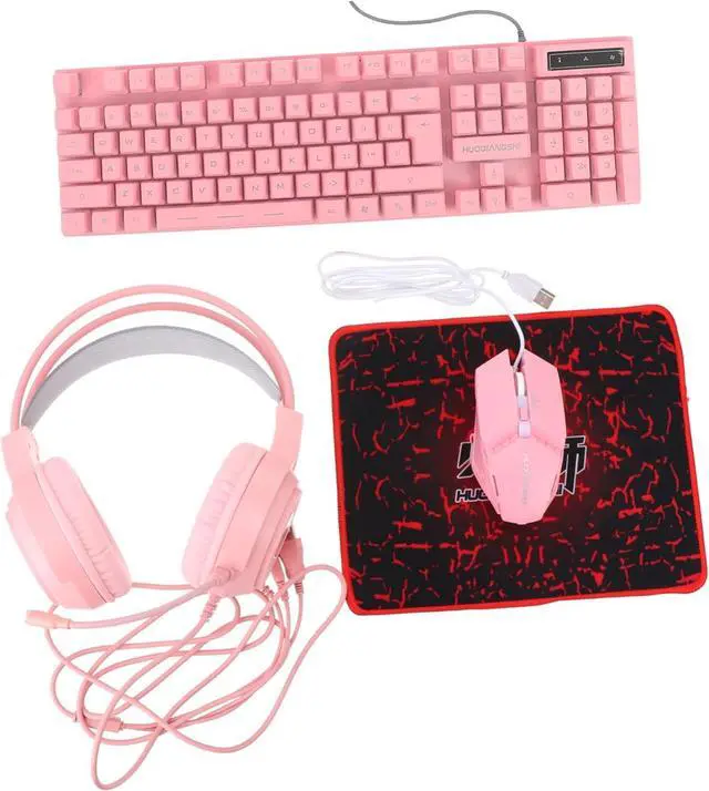 Main image of HOMSFOU Wired Gaming Keyboard Mouse Headset Combo Backlit Design Ergonomic Keycaps for Laptop Gamers Set for Game and Office Use