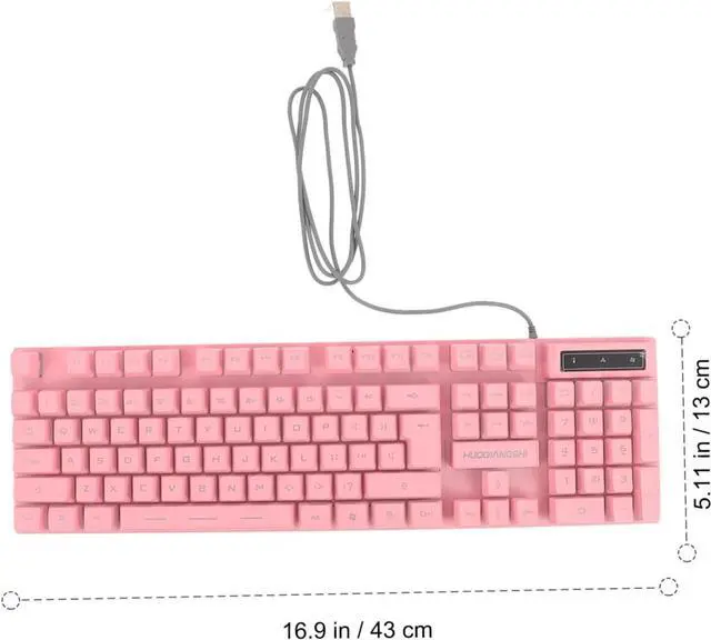 Alt view image 6 of 7 - HOMSFOU Wired Gaming Keyboard Mouse Headset Combo Backlit Design Ergonomic Keycaps for Laptop Gamers Set for Game and Office Use