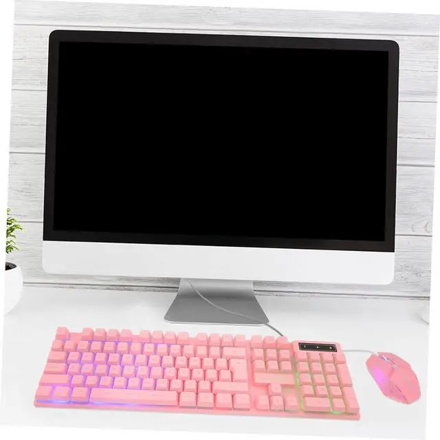 Alt view image 3 of 7 - HOMSFOU Wired Gaming Keyboard Mouse Headset Combo Backlit Design Ergonomic Keycaps for Laptop Gamers Set for Game and Office Use