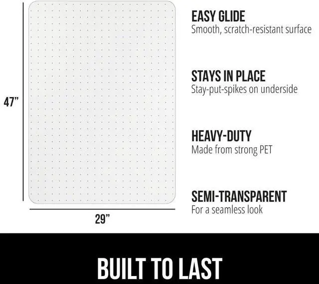 Alt view image 6 of 7 - GORILLA GRIP Wrist Rest Set, Setof3, NavyBlue and Office Chair Mat, 29x47, Clear Bundle