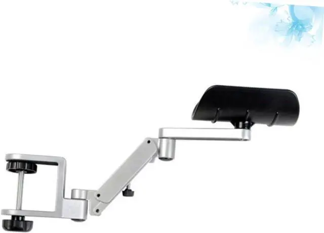 Alt view image 2 of 7 - VILLCASE Ergonomic Adjustable Computer Bracket with Wrist Support Aluminum Arm Rest for Desk Alleviates Shoulder Pain for Home Office and Gaming Use Silver