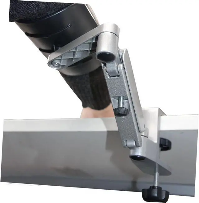 Alt view image 4 of 7 - VILLCASE Ergonomic Adjustable Computer Bracket with Wrist Support Aluminum Arm Rest for Desk Alleviates Shoulder Pain for Home Office and Gaming Use Silver