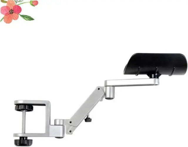 Alt view image 7 of 7 - VILLCASE Ergonomic Adjustable Computer Bracket with Wrist Support Aluminum Arm Rest for Desk Alleviates Shoulder Pain for Home Office and Gaming Use Silver