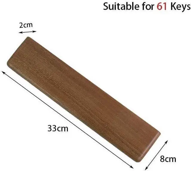 Alt view image 2 of 7 - Wrist Rest Wooden Keyboard Palm Rest Wrist Rest, Suitable for Computer Keyboard Palm Rest, Enhance Typing Experience, Suitable for Games and Office Wrist Pad(A,33x8cm)
