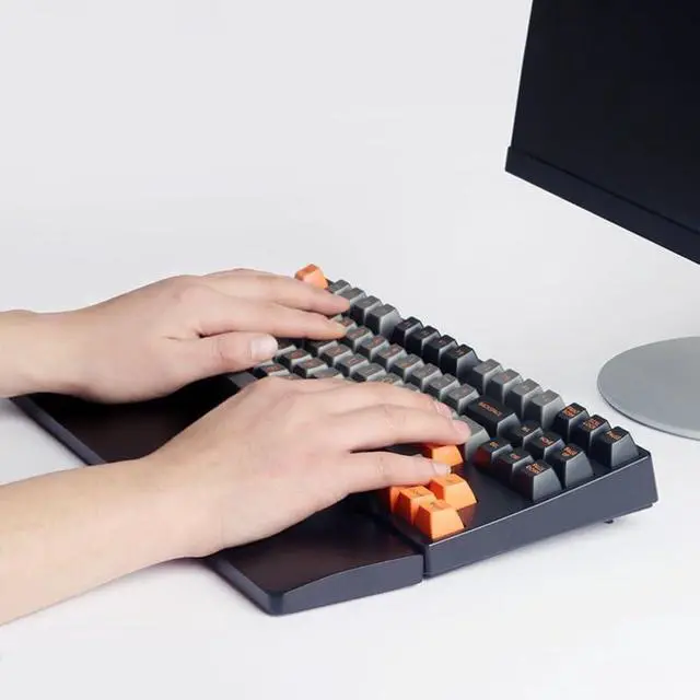 Alt view image 3 of 7 - Wrist Rest Wooden Palm Rest Solid Wood Keyboard Palm Rest Wrist Rest, Elegant Keyboard Wrist Rest, Suitable for Computer Keyboard Palm Rest Wrist Pad(36cm)