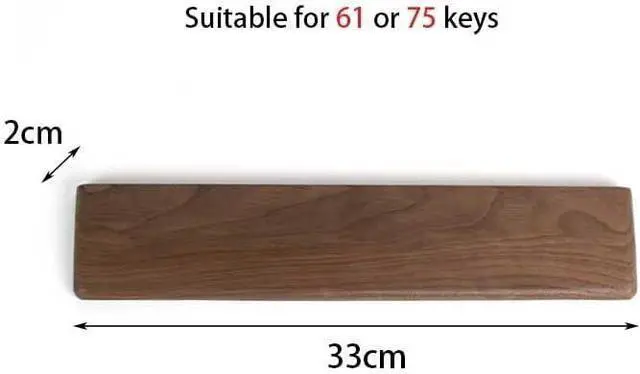 Main image of Wrist Rest Keyboard Palm Rest Wooden Keyboard Palm Rest, Comfortable Keyboard Wrist Rest for Computer, Laptop, Home and Office Wrist Pad(B,33cm)
