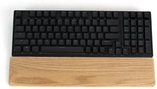 Alt view image 3 of 6 - Wrist Rest Keyboard Palm Rest Wooden Keyboard Palm Rest, Comfortable Keyboard Wrist Rest for Computer, Laptop, Home and Office Wrist Pad(B,33cm)
