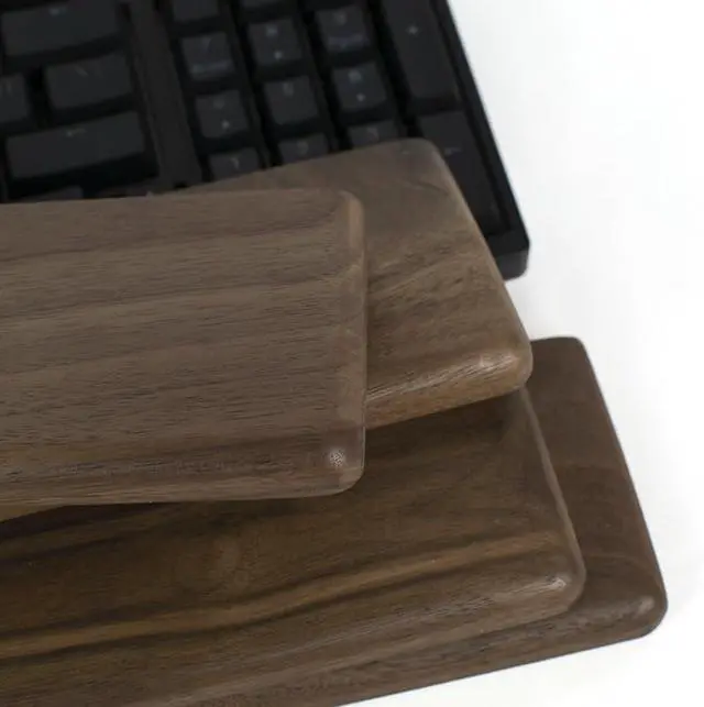Alt view image 5 of 6 - Wrist Rest Keyboard Palm Rest Wooden Keyboard Palm Rest, Comfortable Keyboard Wrist Rest for Computer, Laptop, Home and Office Wrist Pad(B,33cm)
