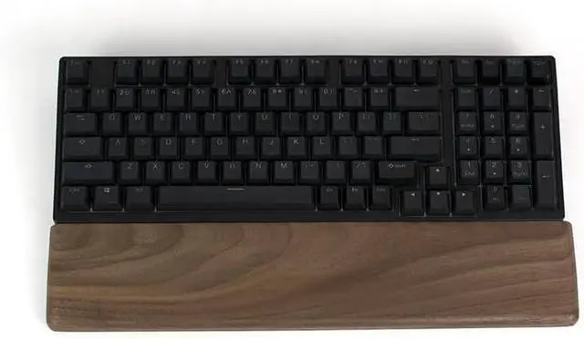 Alt view image 2 of 6 - Wrist Rest Keyboard Palm Rest Wooden Keyboard Palm Rest, Comfortable Keyboard Wrist Rest for Computer, Laptop, Home and Office Wrist Pad(B,33cm)