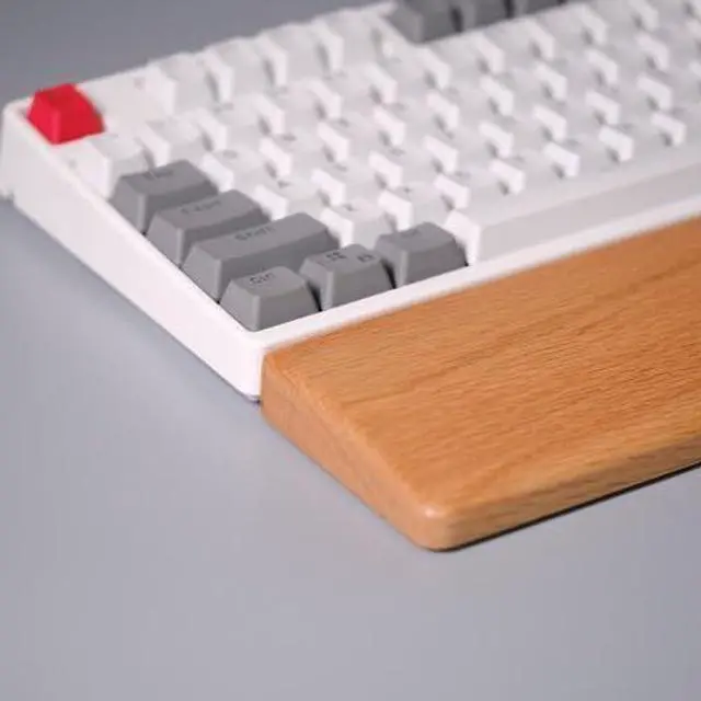 Alt view image 5 of 7 - Wrist Rest Solid Wood Keyboard Rest Hand Rest Wrist Rest, Comfortable Keyboard Wrist Support for Computer, Laptop, Home and Office Wrist Pad(A,36cm)