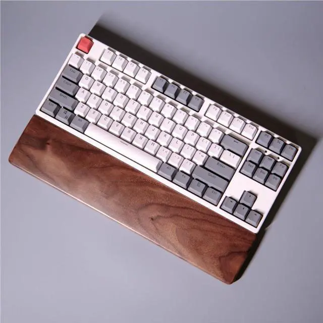 Alt view image 4 of 7 - Wrist Rest Solid Wood Keyboard Rest Hand Rest Wrist Rest, Comfortable Keyboard Wrist Support for Computer, Laptop, Home and Office Wrist Pad(A,36cm)