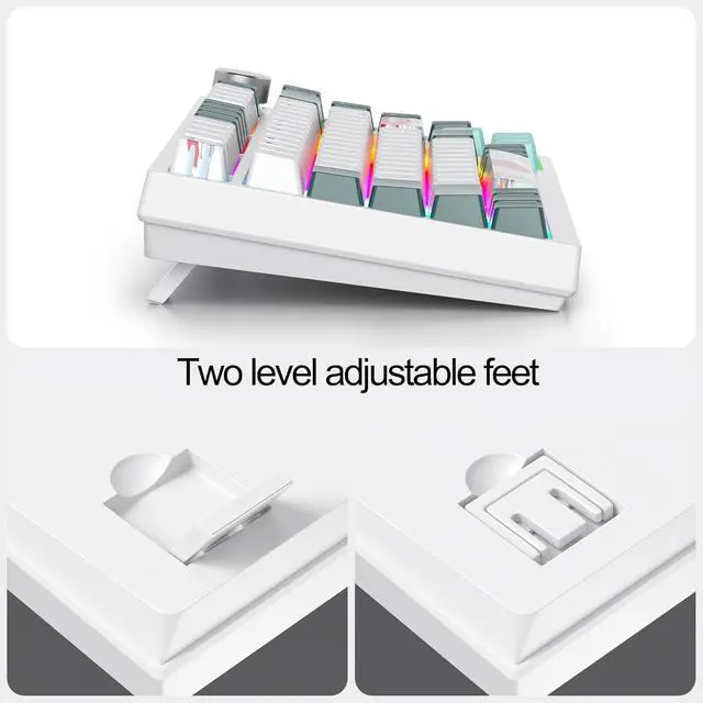 Alt view image 6 of 7 - Fogruaden Wired 75% Percent Hot Swappable Mechanical Keyboard, Red Switch, TKL Mechanical Keyboard, Gasket Mount, RGB Backlit Compact Gaming Keyboard with Volume Knob(Forest)