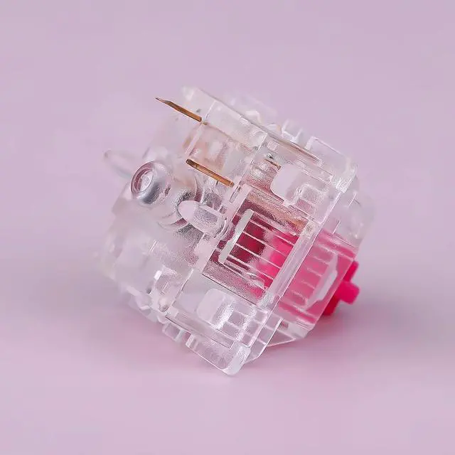 Alt view image 4 of 7 - Gateron Aliaz Silent Pink Keyboard Switches, 5-Pin Tactile 60gf Switches,Black-Plated Spring Key Switches,Suitable for Mechanical Keyboards (90PCS)