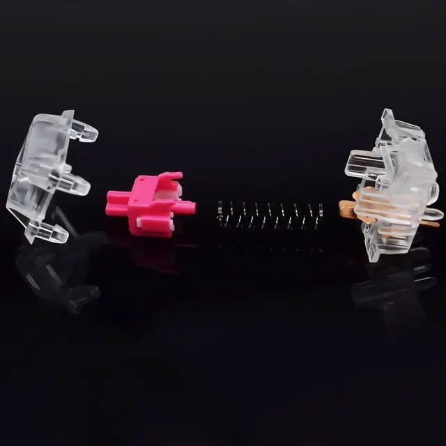 Alt view image 5 of 7 - Gateron Aliaz Silent Pink Keyboard Switches, 5-Pin Tactile 60gf Switches,Black-Plated Spring Key Switches,Suitable for Mechanical Keyboards (90PCS)