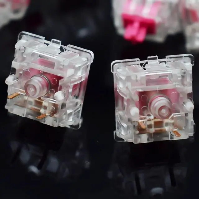 Alt view image 7 of 7 - Gateron Aliaz Silent Pink Keyboard Switches, 5-Pin Tactile 60gf Switches,Black-Plated Spring Key Switches,Suitable for Mechanical Keyboards (90PCS)