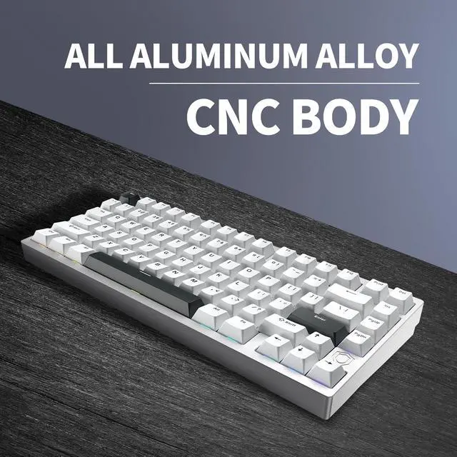 Alt view image 4 of 7 - MG75PRO 81 Keys Wired Magnetic Switch Mechanical Keyboard, Hall Effect, 8KHZ/ARGB/CNC Aluminum, Gasket Structure Gaming Keyboard(Silver