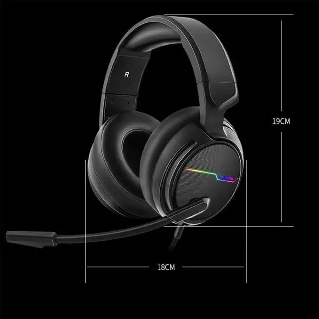 Alt view image 3 of 5 - Wired Gaming Headset USB 7.1 Surround Sound Gaming Headset for PC Gamer Xiberia 3.5mm Bass Casque Game Headset for PS4/New Xbox One/Mac with Mic