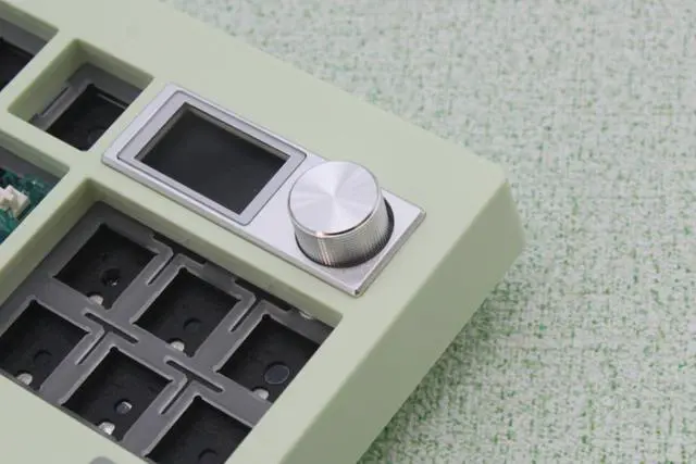 Alt view image 2 of 7 - GMK87 TKL Mechanical Keyboard Kit Tri-Mode for 3/5pin Switches,85 Keys+Rotary Knob+TFT-LCD Screen Hotswap PCB Gasket Mounted,VIA Programmable DIY Keyboard Kit (Green)