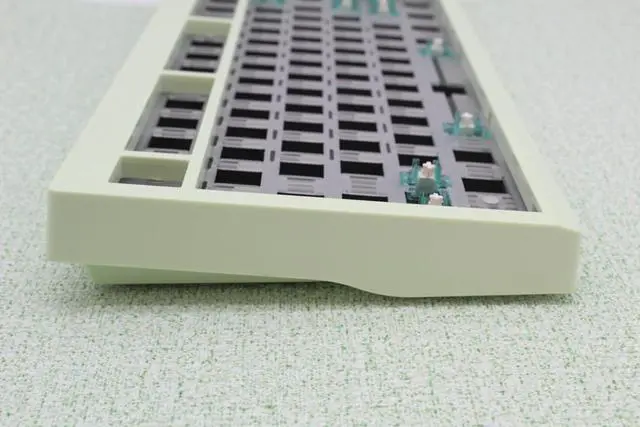 Alt view image 5 of 7 - GMK87 TKL Mechanical Keyboard Kit Tri-Mode for 3/5pin Switches,85 Keys+Rotary Knob+TFT-LCD Screen Hotswap PCB Gasket Mounted,VIA Programmable DIY Keyboard Kit (Green)