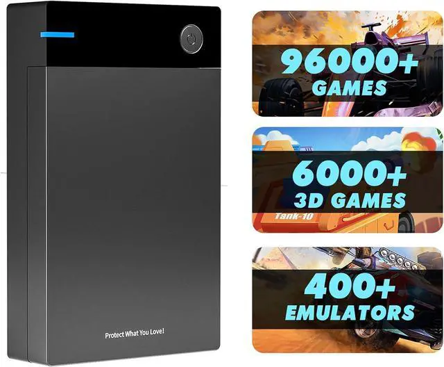 Main image of 12TB Retro Gaming Hard Drive with 96000+ Classic Games, Compatible with 400+ Emulators, 6000+3D Games, Portable Game Hard Drive Compatible with Win 7/8/10/11