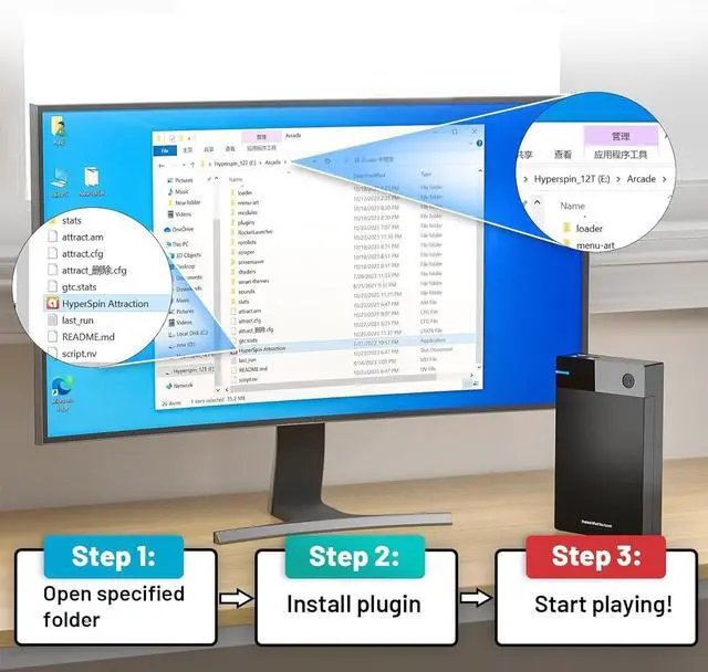 Alt view image 5 of 6 - 12TB Retro Gaming Hard Drive with 96000+ Classic Games, Compatible with 400+ Emulators, 6000+3D Games, Portable Game Hard Drive Compatible with Win 7/8/10/11