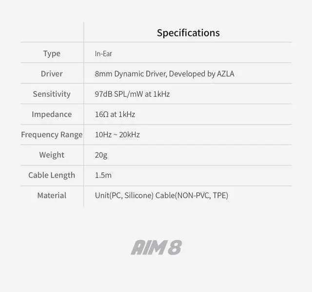 Alt view image 6 of 7 - AZLA AIM8 Wired Earphone with Microphone, Gaming Earbuds with FPS Audio Profiles, Clear Mic for PC, PS5, Xbox, and More  Plug & Play Compatibility, IEM for Gaming