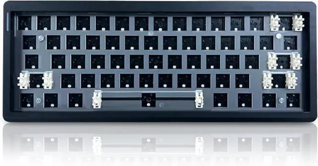 Main image of GMK61 Barebones Keyboard Kit,60% Hot Swap Programmable Gasket Mount RGB Backlit BT5.0/2.4G/Wired Type-C Wireless Mechanical Keyboard 61 Keys NKRO Custom Gaming DIY Kit (Black)