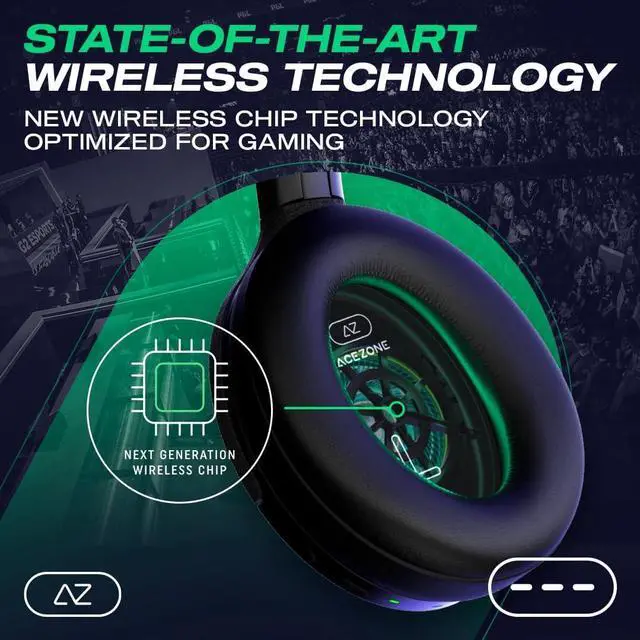 Alt view image 3 of 7 - ACEZONE A-Spire Wireless Gaming Headset, Tournament-Grade Hybrid ANC, Ultra-Low Latency, Flip-to-Mute Mic, App EQ, 35+ Hr Battery, 270g, 2.4GH, BT, USB-C, 3.5mm, for PC, MacOS PS4/PS5, Switch, Mobile