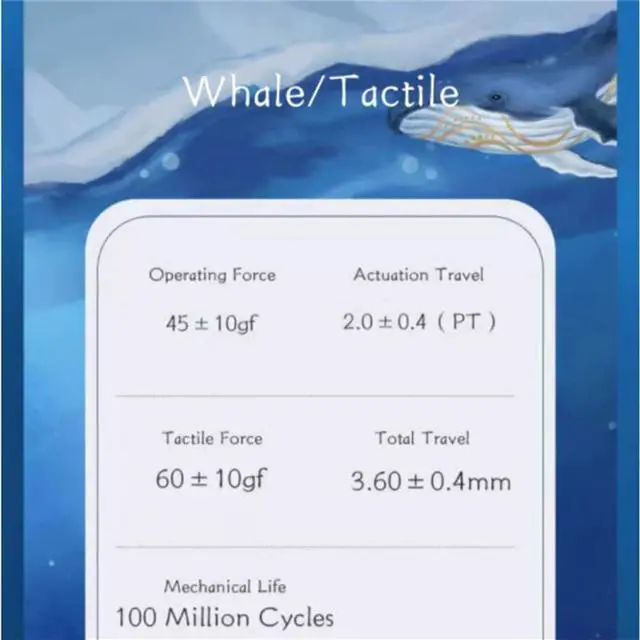 Main image of KAILH Hush Deep Sea Switch Pro RGB SMD Mechanical Keyboard Switch DIY Game Keyboard (Whale, 110)