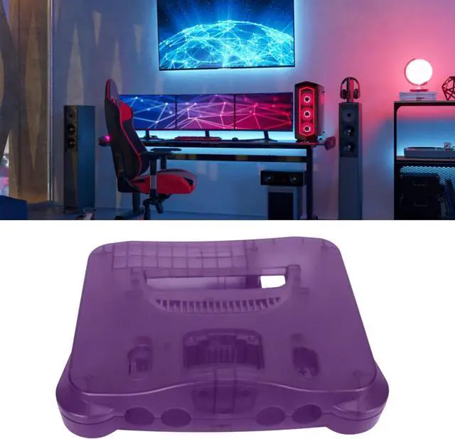 Alt view image 5 of 7 - Carrying Storage Case for N64, Protective Shell for N64 Game Console, ABS Sturdy Professional Replacement Shell, Retro Video Game Console Case (Transparent)